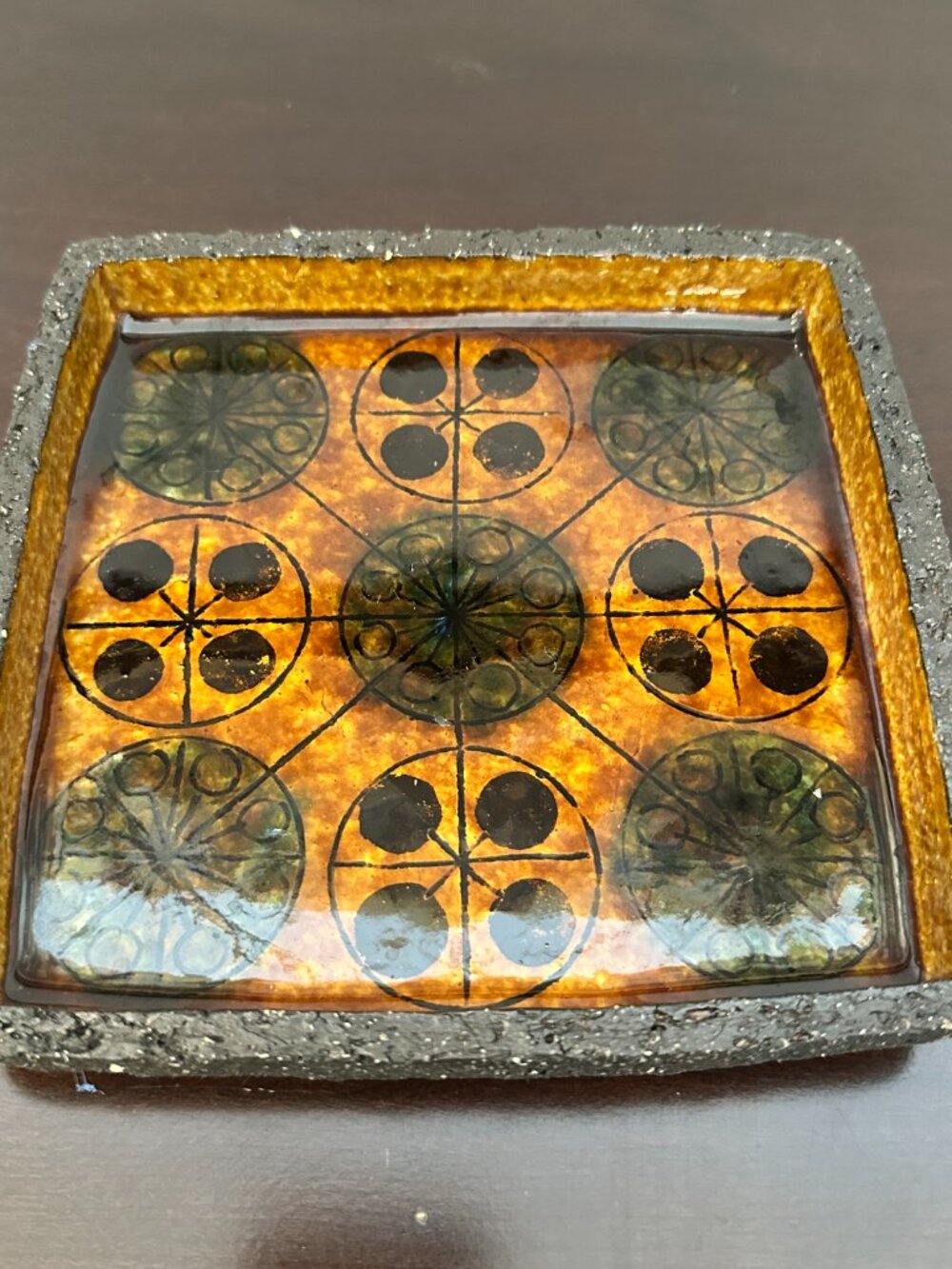 Vintage 60’s THOMAS TOFT 27 Denmark Scandinavian Danish Studio Pottery Tray Dish - Picture 2 of 15